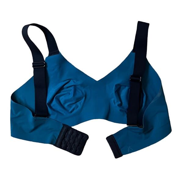 KNIX V-Neck Evolution Bra Women’s Size 1 Blue Green Unpadded Comfort Stretch - Picture 3 of 8